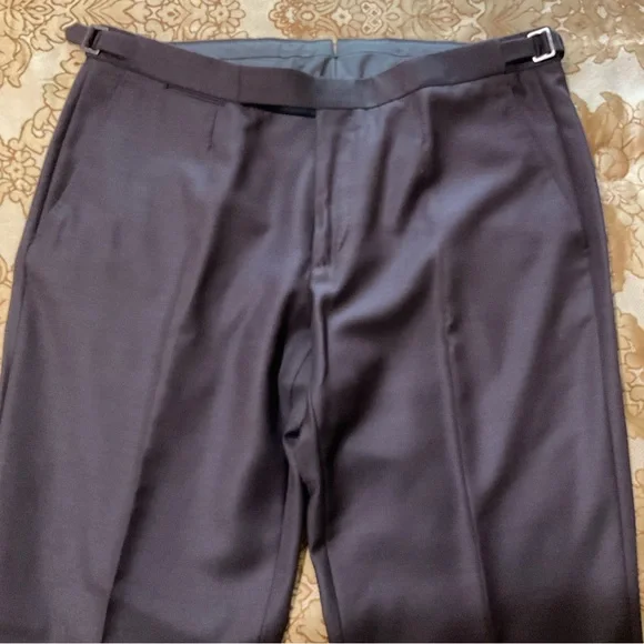 Ermenegildo Zegna Men’s Wool Dress Pants, Brown, Real Luxury! 36” X 34” - Picture 3 of 13